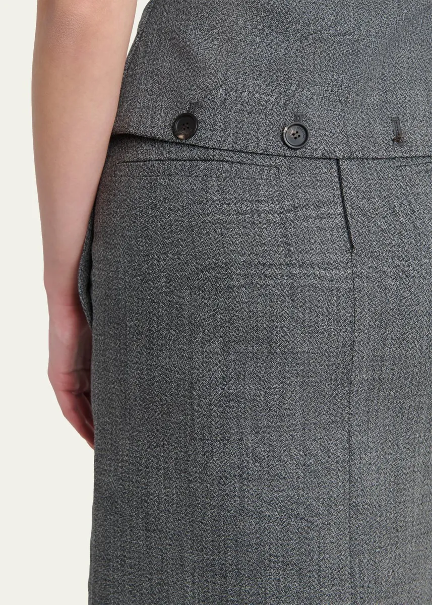 Ferragamo Double-Breasted Mouline Wool Mini Skirt | Thumbnail 5 Ferragamo Double-Breasted Mouline Wool Mini Skirt | Thumbnail 5