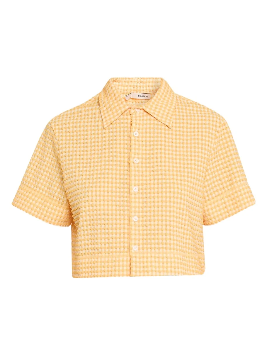 Reeves Textured Gingham Camp Shirt Reeves Textured Gingham Camp Shirt