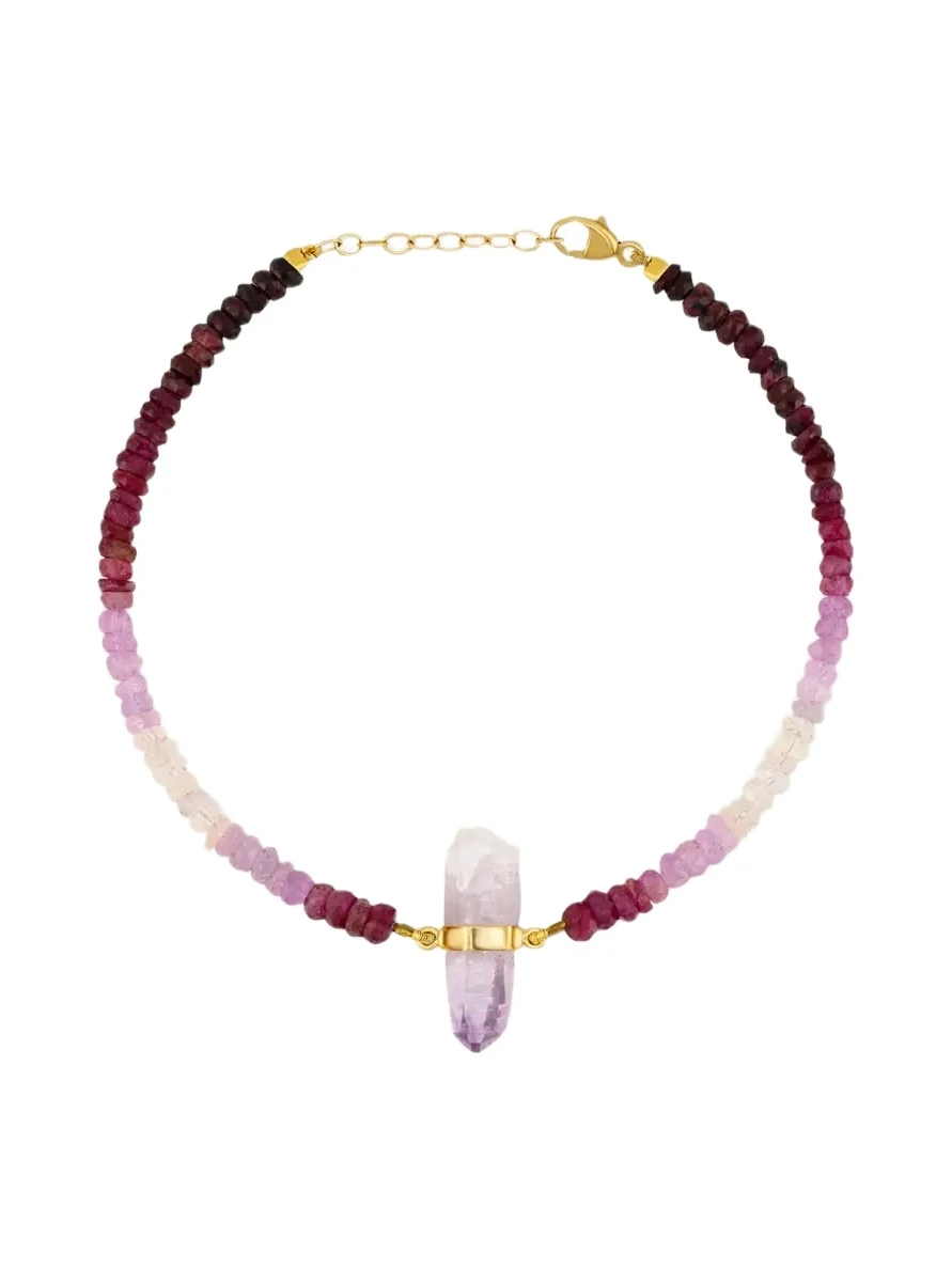Arizona 14K Ruby and Amethyst Bracelet