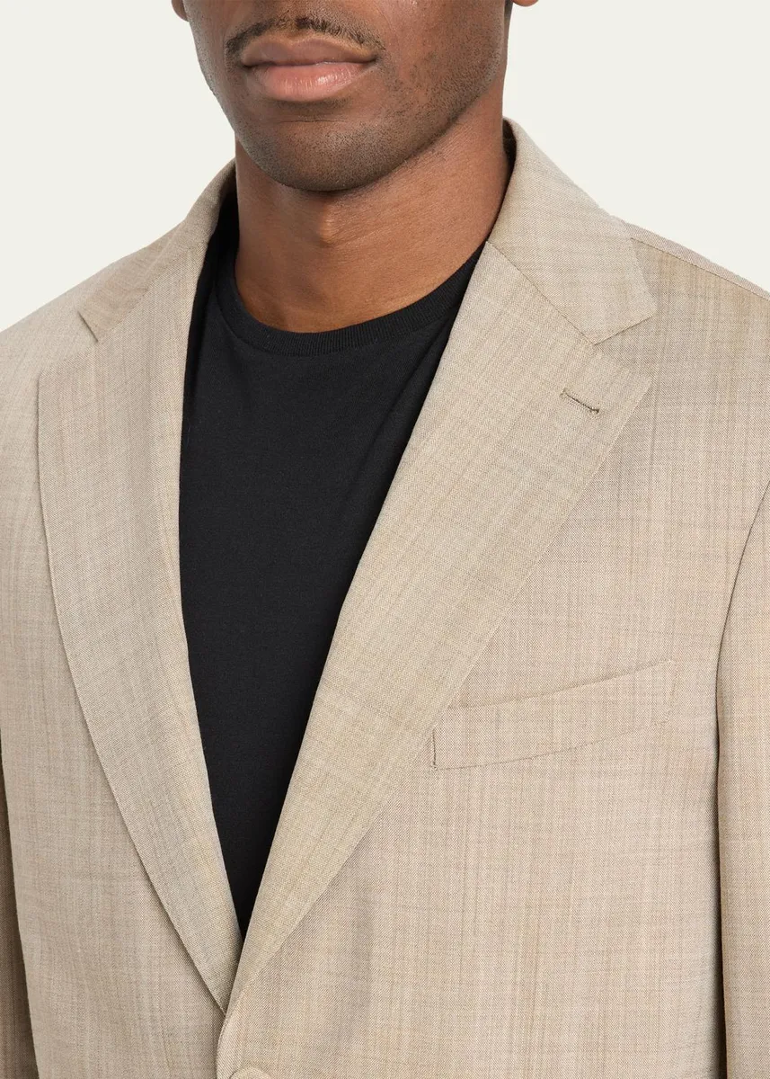 OFFICINE GÉNÉRALE Men's Arthus Heathered Wool Single-Breasted Sport Coat | Thumbnail 5 OFFICINE GÉNÉRALE Men's Arthus Heathered Wool Single-Breasted Sport Coat | Thumbnail 5