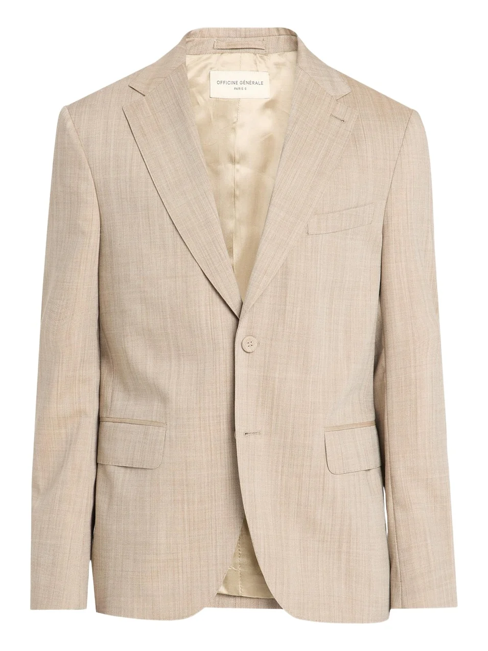 OFFICINE GÉNÉRALE Men's Arthus Heathered Wool Single-Breasted Sport Coat