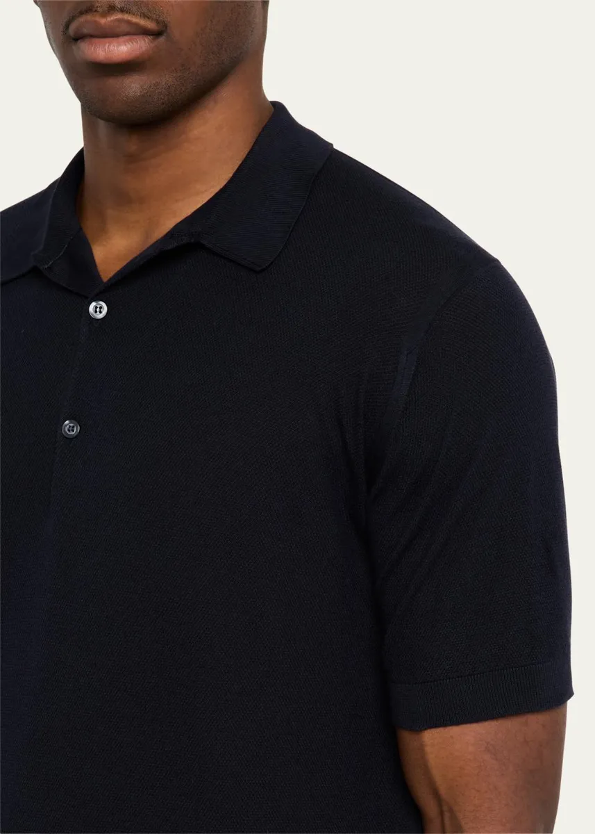 John Smedley Men's Roth Cotton Polo Shirt | Thumbnail 5 John Smedley Men's Roth Cotton Polo Shirt | Thumbnail 5