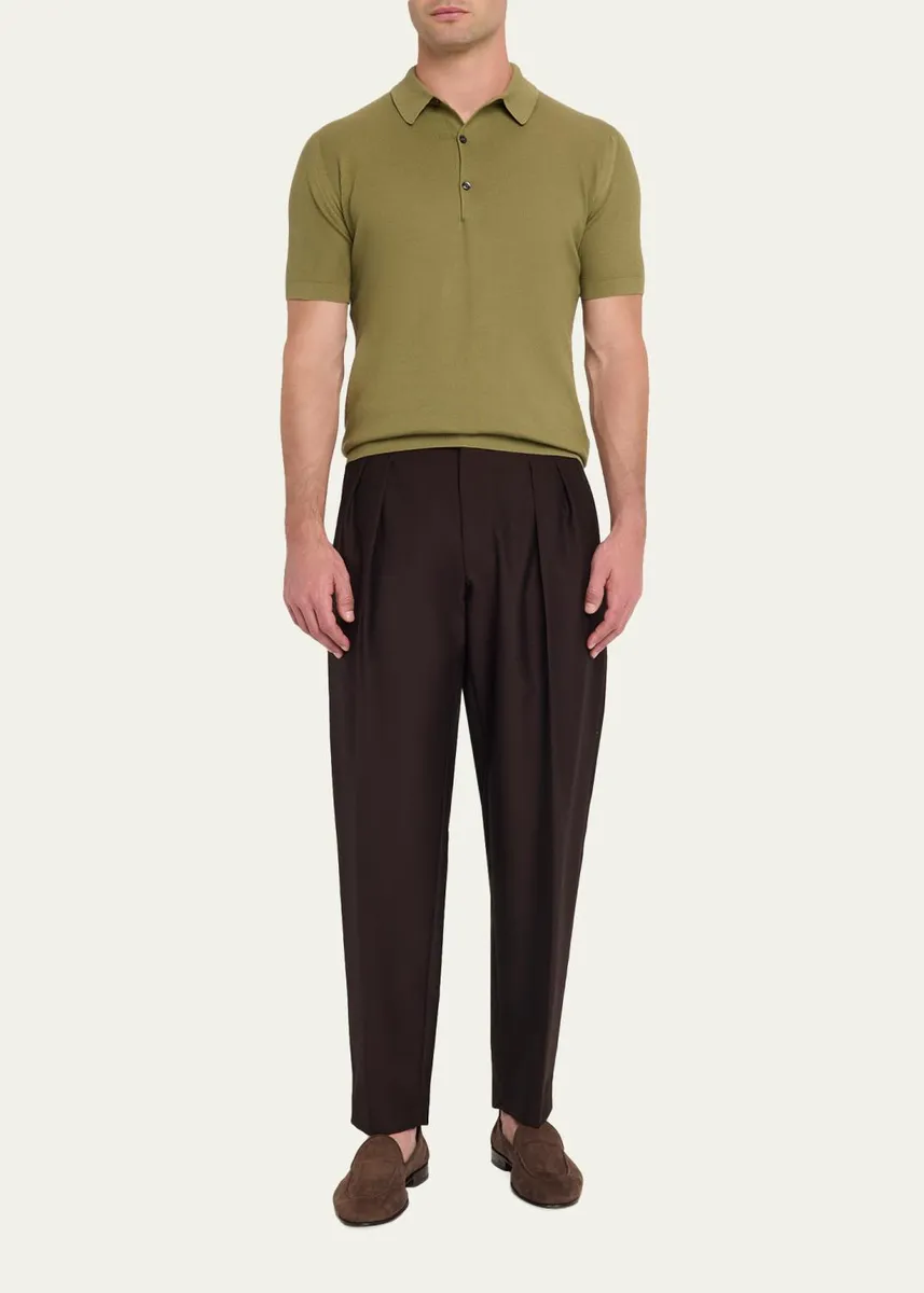 John Smedley Men's Roth Cotton Polo Shirt | Thumbnail 6 John Smedley Men's Roth Cotton Polo Shirt | Thumbnail 6