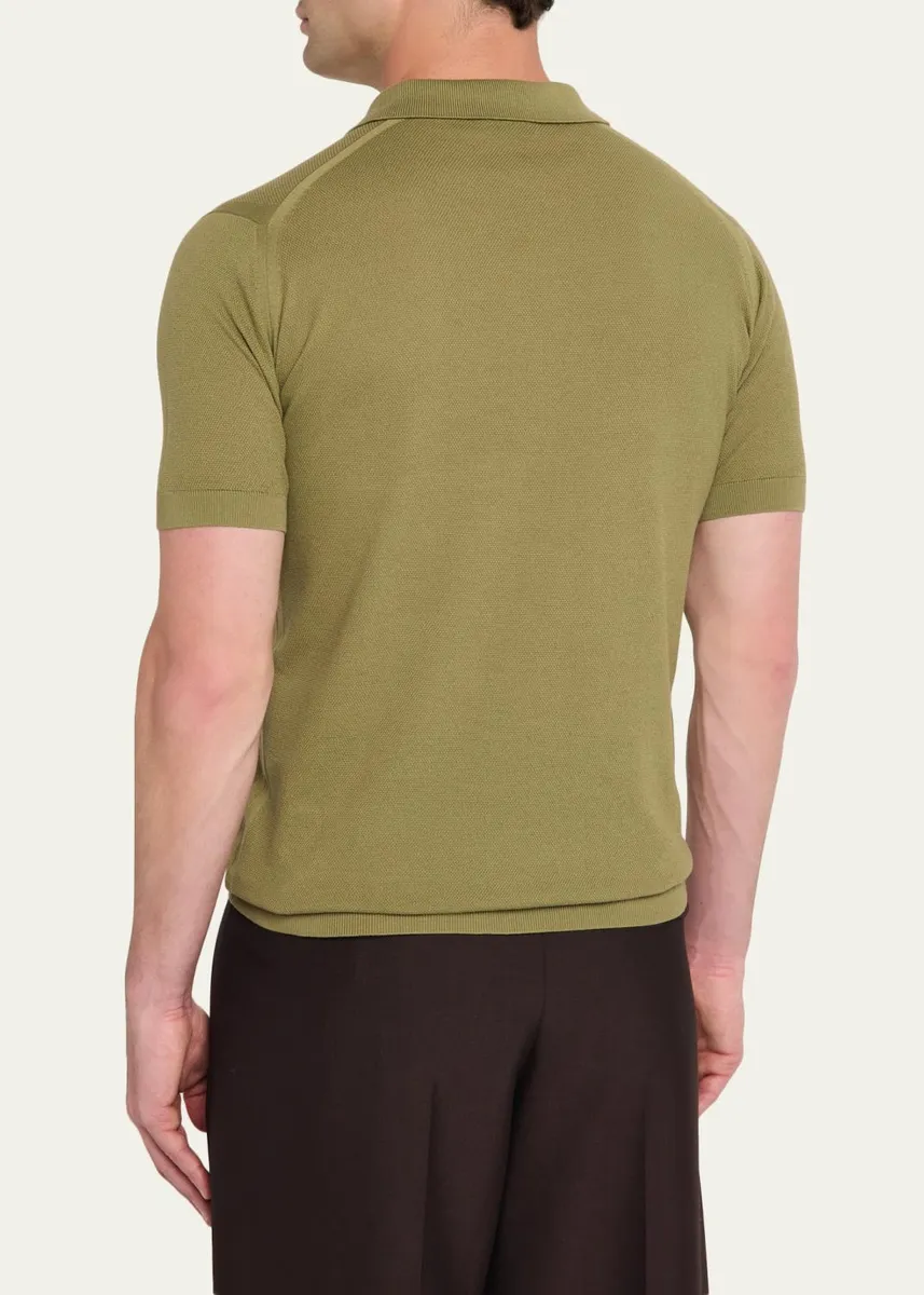 John Smedley Men's Roth Cotton Polo Shirt | Thumbnail 7 John Smedley Men's Roth Cotton Polo Shirt | Thumbnail 7
