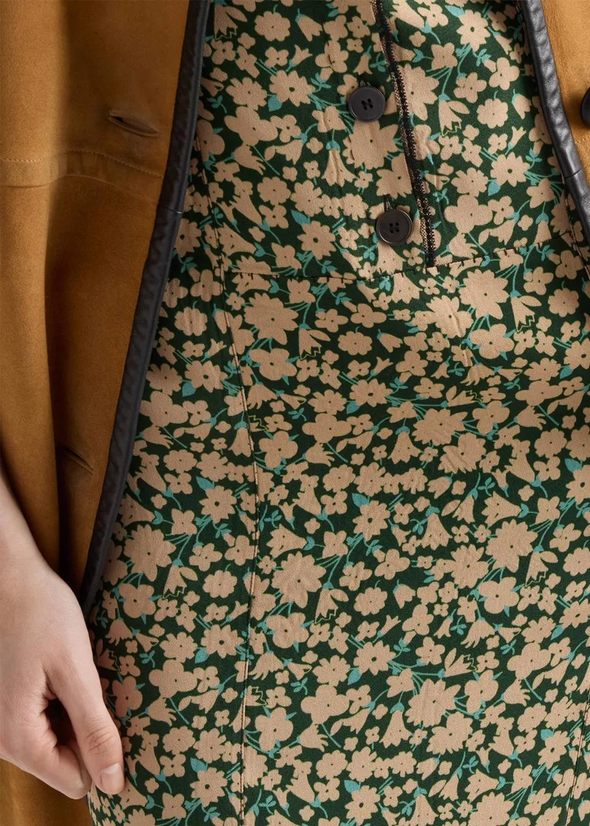 Prada Sable Floral Midi Dress | Thumbnail 5