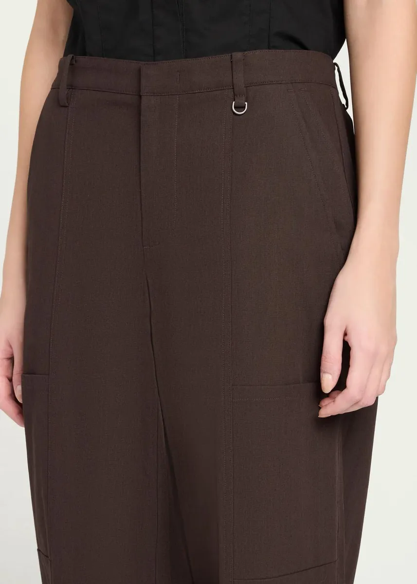 Vince Mid-Rise Paneled Stretch Cotton Pants | Thumbnail 5 Vince Mid-Rise Paneled Stretch Cotton Pants | Thumbnail 5