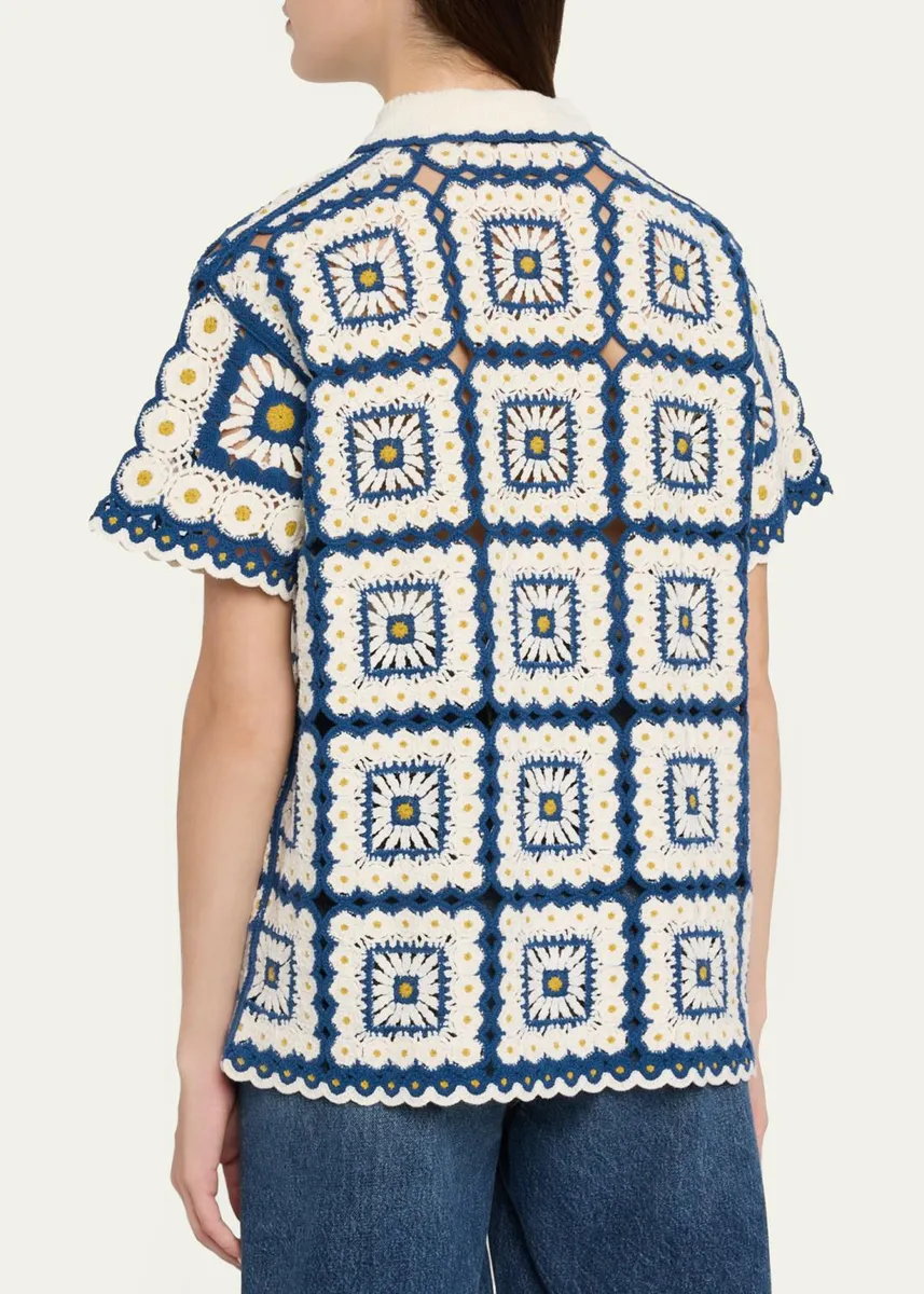 ALÉMAIS Dolly Crochet Button-Front Shirt | Thumbnail 3 ALÉMAIS Dolly Crochet Button-Front Shirt | Thumbnail 3