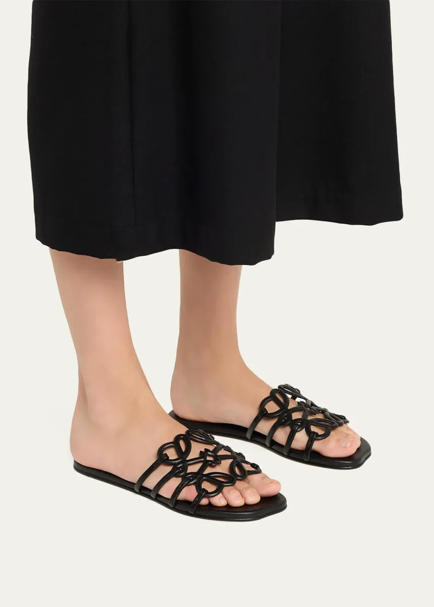 Loewe x Paula's Ibiza Petal Leather Anagram Slide Sandals | Thumbnail 2 Loewe x Paula's Ibiza Petal Leather Anagram Slide Sandals | Thumbnail 2