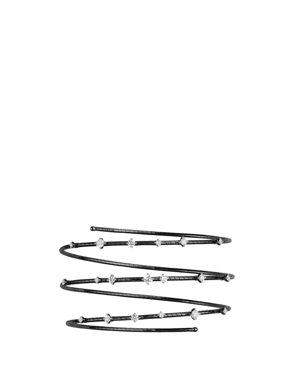 MATTIA CIELO 18K Black Gold Diamond 3 Row Wrap Bracelet | Thumbnail 2 MATTIA CIELO 18K Black Gold Diamond 3 Row Wrap Bracelet | Thumbnail 2