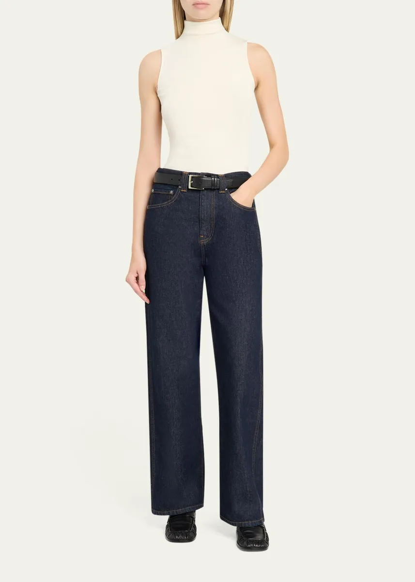 Ralph Lauren Collection Naomie Rib-Knit Stretch Silk Top | Thumbnail 2