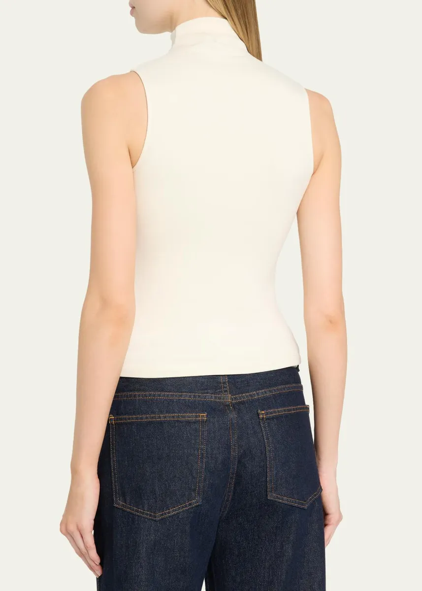 Ralph Lauren Collection Naomie Rib-Knit Stretch Silk Top | Thumbnail 3