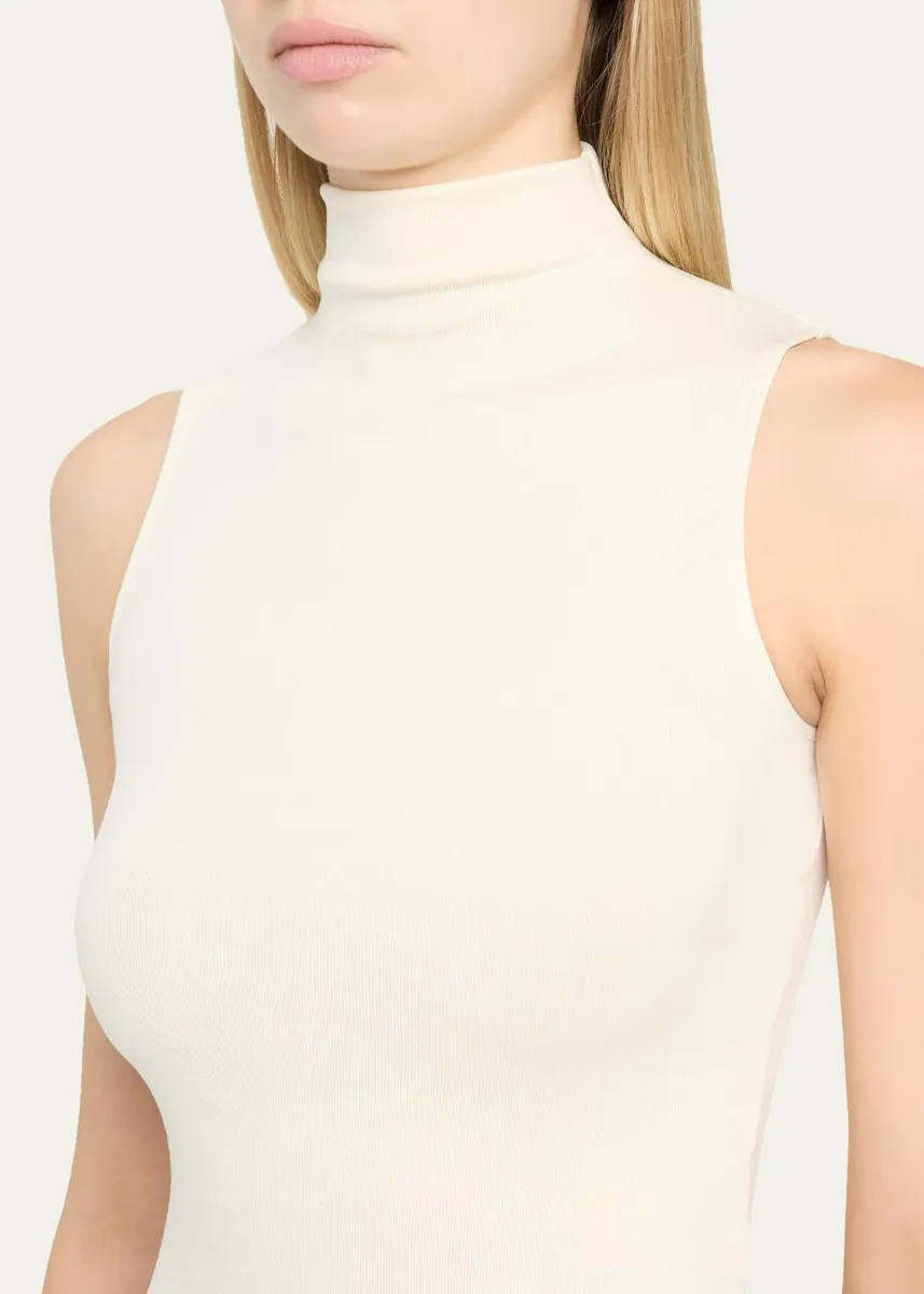 Ralph Lauren Collection Naomie Rib-Knit Stretch Silk Top | Thumbnail 5