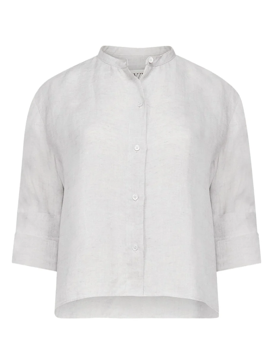 TWP Stand Collar Cut Off Shirt