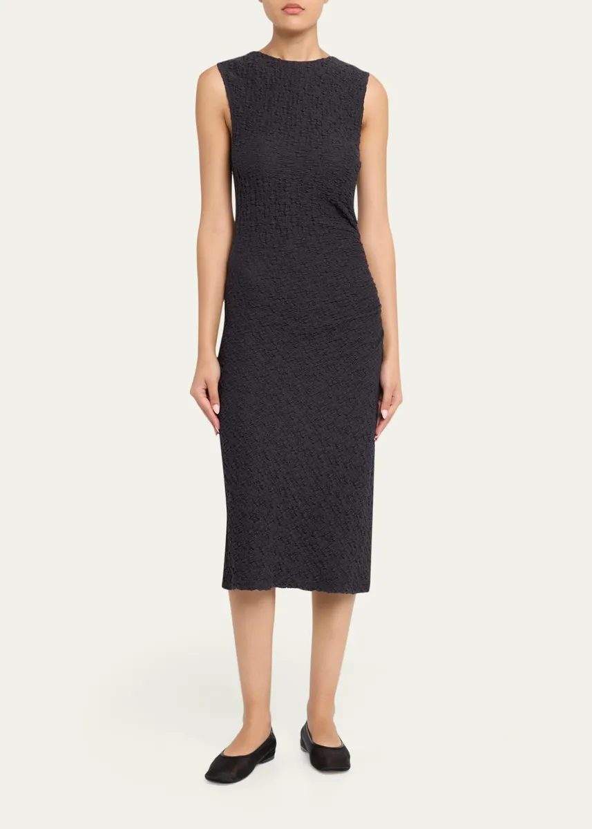 Vince Sleeveless Gathered-Waist Dress | Thumbnail 2