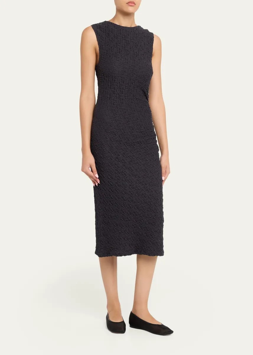 Vince Sleeveless Gathered-Waist Dress | Thumbnail 4