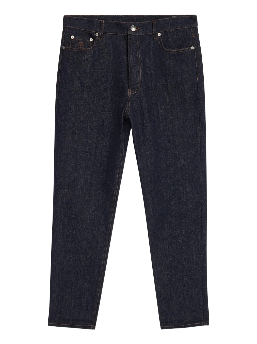 Brunello Cucinelli Men's Rinsed Dark-Wash Denim Straight-Leg Jeans
