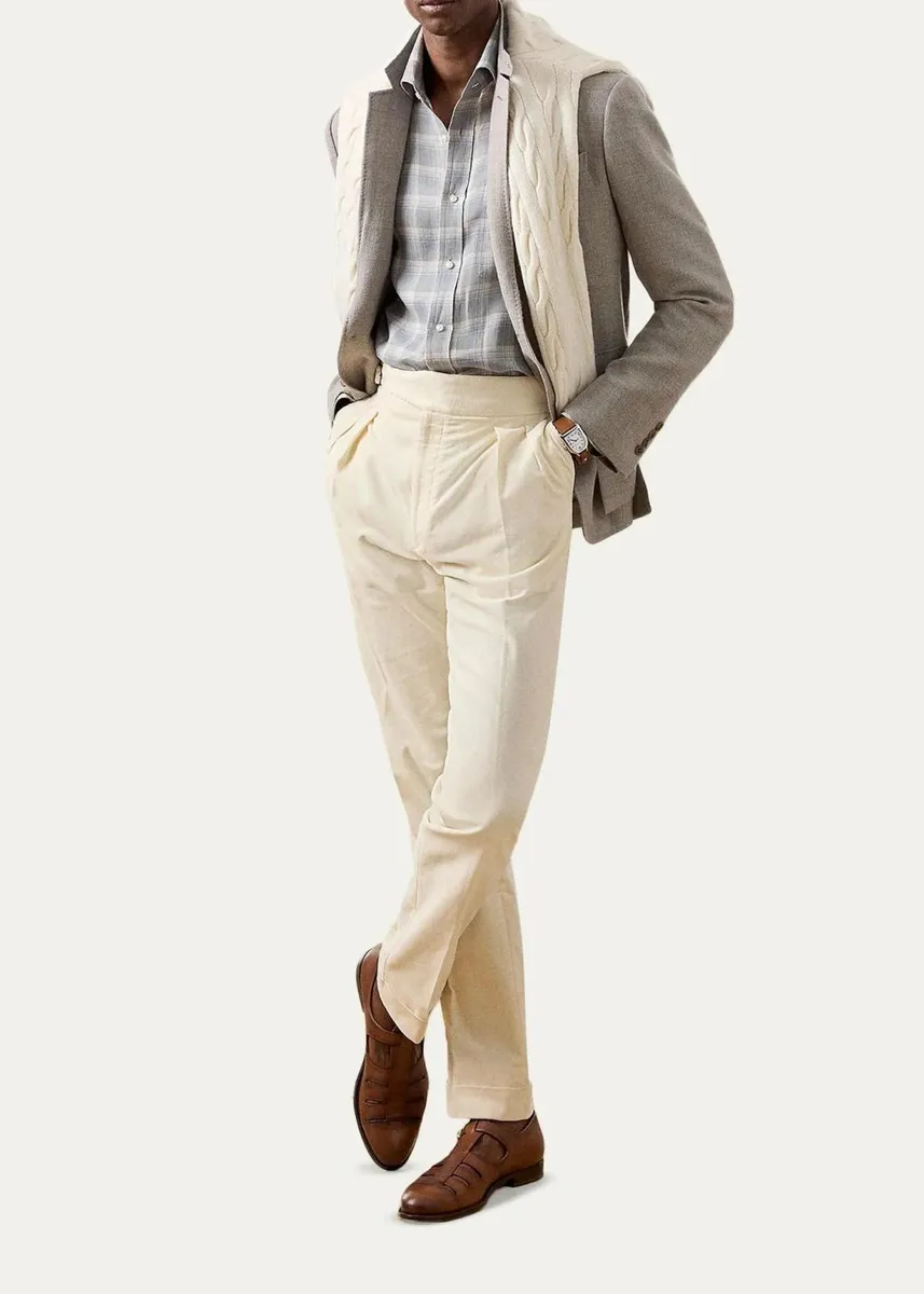 Ralph Lauren Purple Label Men's Hand-Tailored Corduroy Trousers | Thumbnail 2 Ralph Lauren Purple Label Men's Hand-Tailored Corduroy Trousers | Thumbnail 2