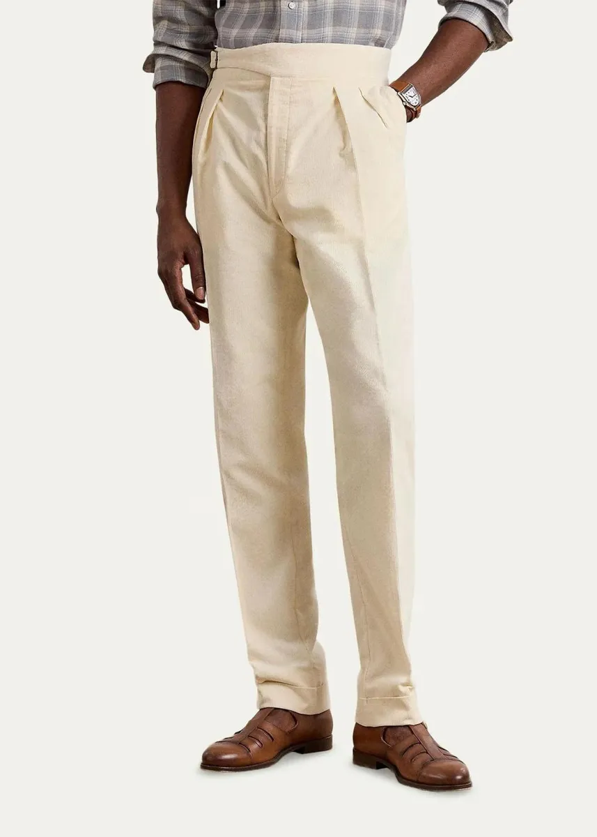Ralph Lauren Purple Label Men's Hand-Tailored Corduroy Trousers | Thumbnail 4 Ralph Lauren Purple Label Men's Hand-Tailored Corduroy Trousers | Thumbnail 4
