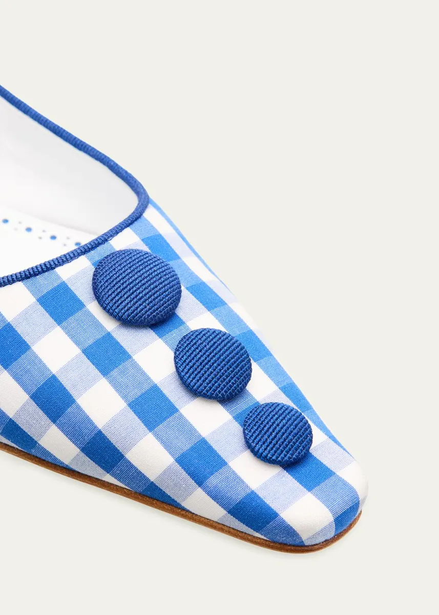Manolo Blahnik Alexa Gingham Flat Pumps | Thumbnail 3 Manolo Blahnik Alexa Gingham Flat Pumps | Thumbnail 3