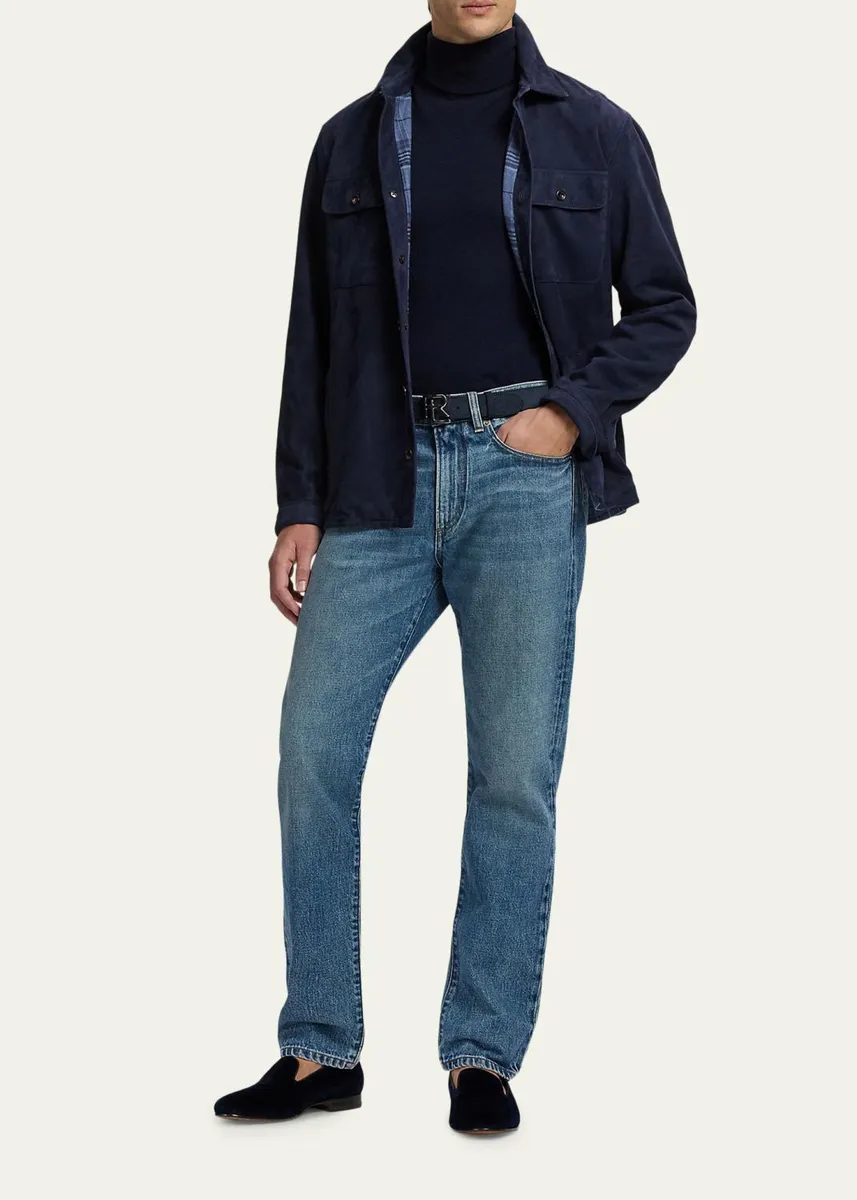 Ralph Lauren Purple Label Men's American Indigo Slim-Straight Fit Jeans | Thumbnail 2 Ralph Lauren Purple Label Men's American Indigo Slim-Straight Fit Jeans | Thumbnail 2