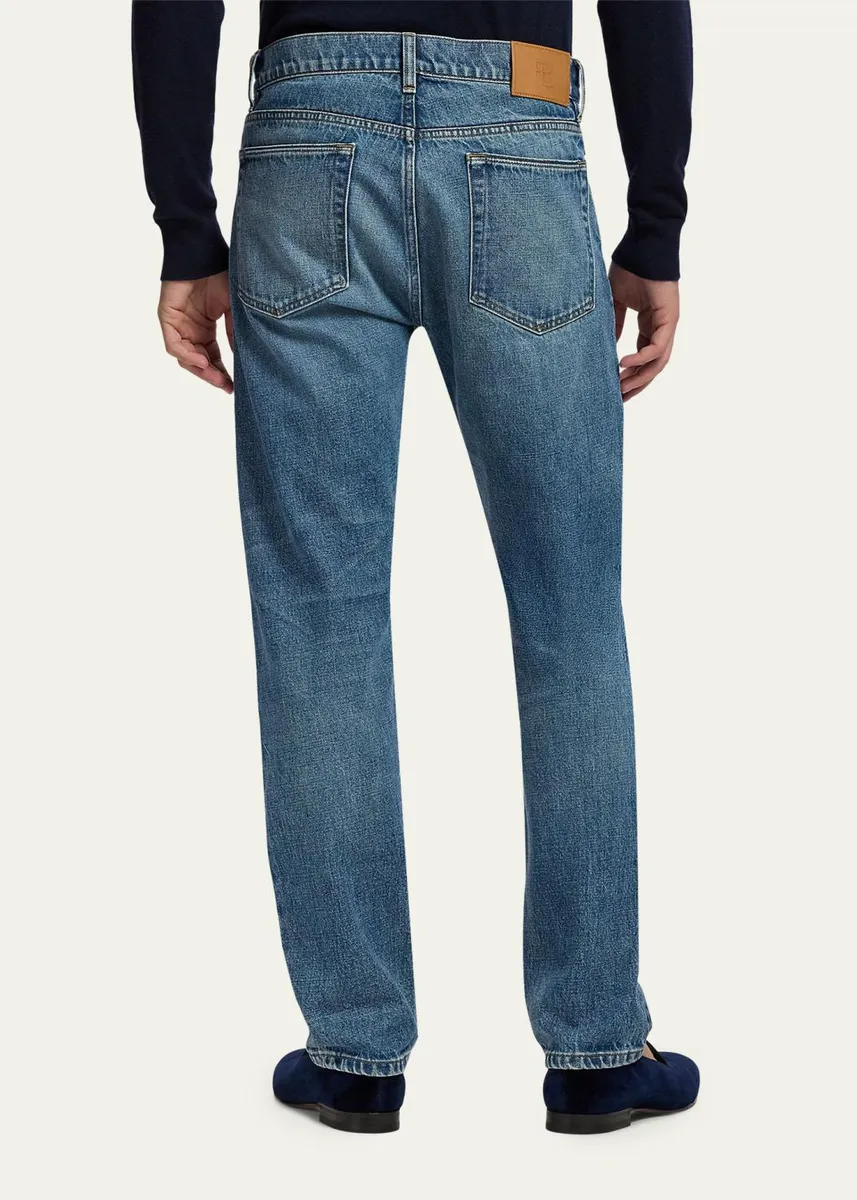 Ralph Lauren Purple Label Men's American Indigo Slim-Straight Fit Jeans | Thumbnail 3 Ralph Lauren Purple Label Men's American Indigo Slim-Straight Fit Jeans | Thumbnail 3