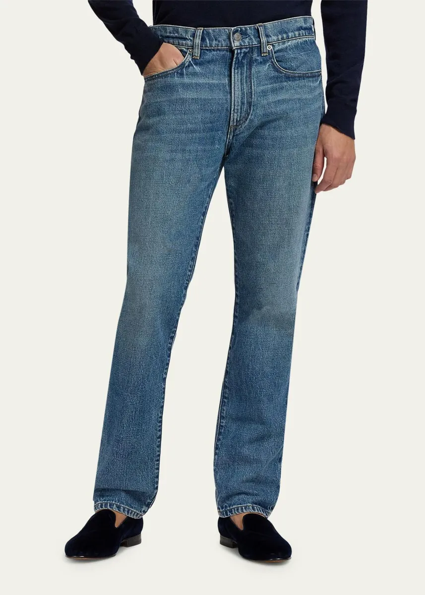 Ralph Lauren Purple Label Men's American Indigo Slim-Straight Fit Jeans | Thumbnail 4 Ralph Lauren Purple Label Men's American Indigo Slim-Straight Fit Jeans | Thumbnail 4