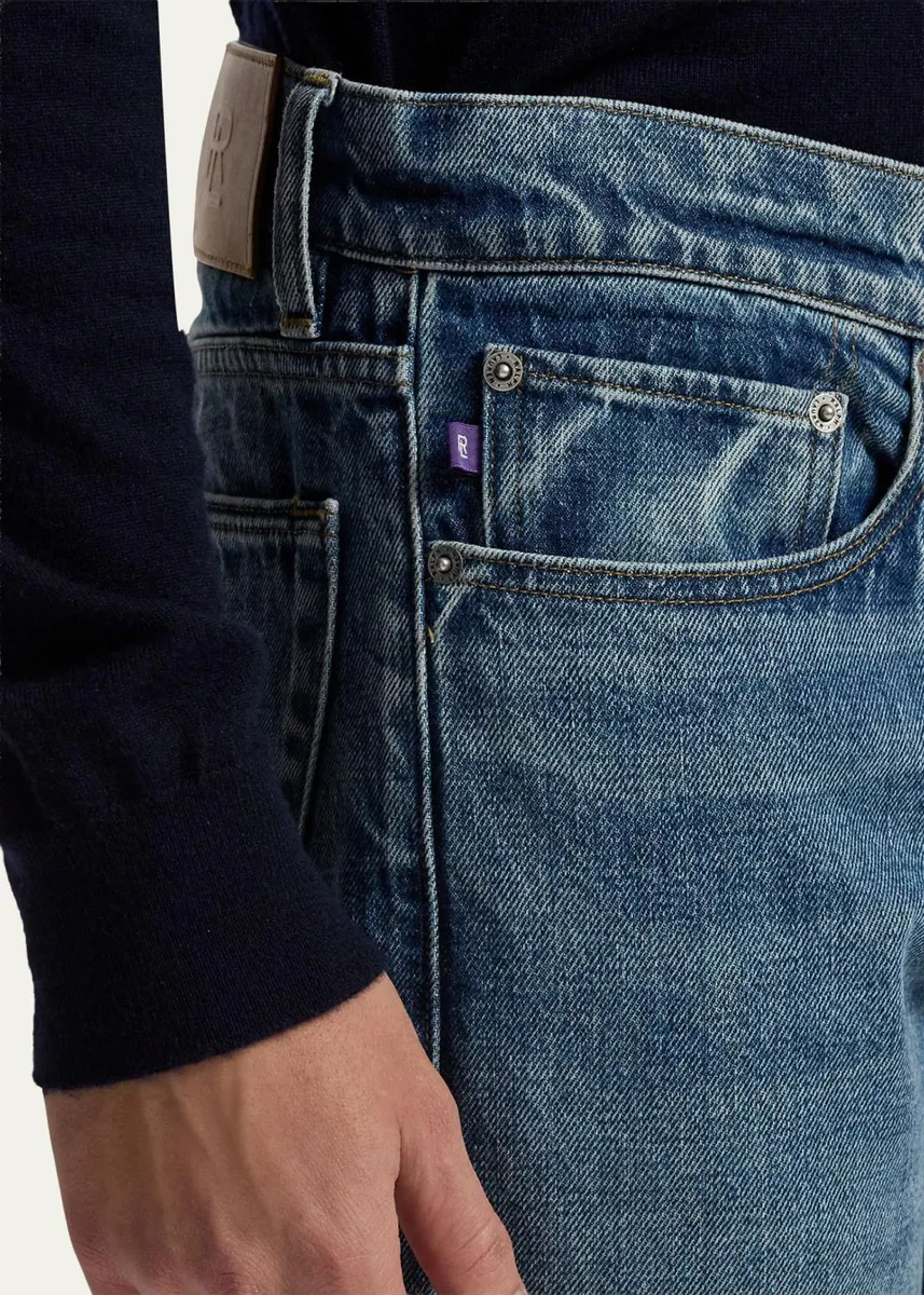 Ralph Lauren Purple Label Men's American Indigo Slim-Straight Fit Jeans | Thumbnail 5 Ralph Lauren Purple Label Men's American Indigo Slim-Straight Fit Jeans | Thumbnail 5