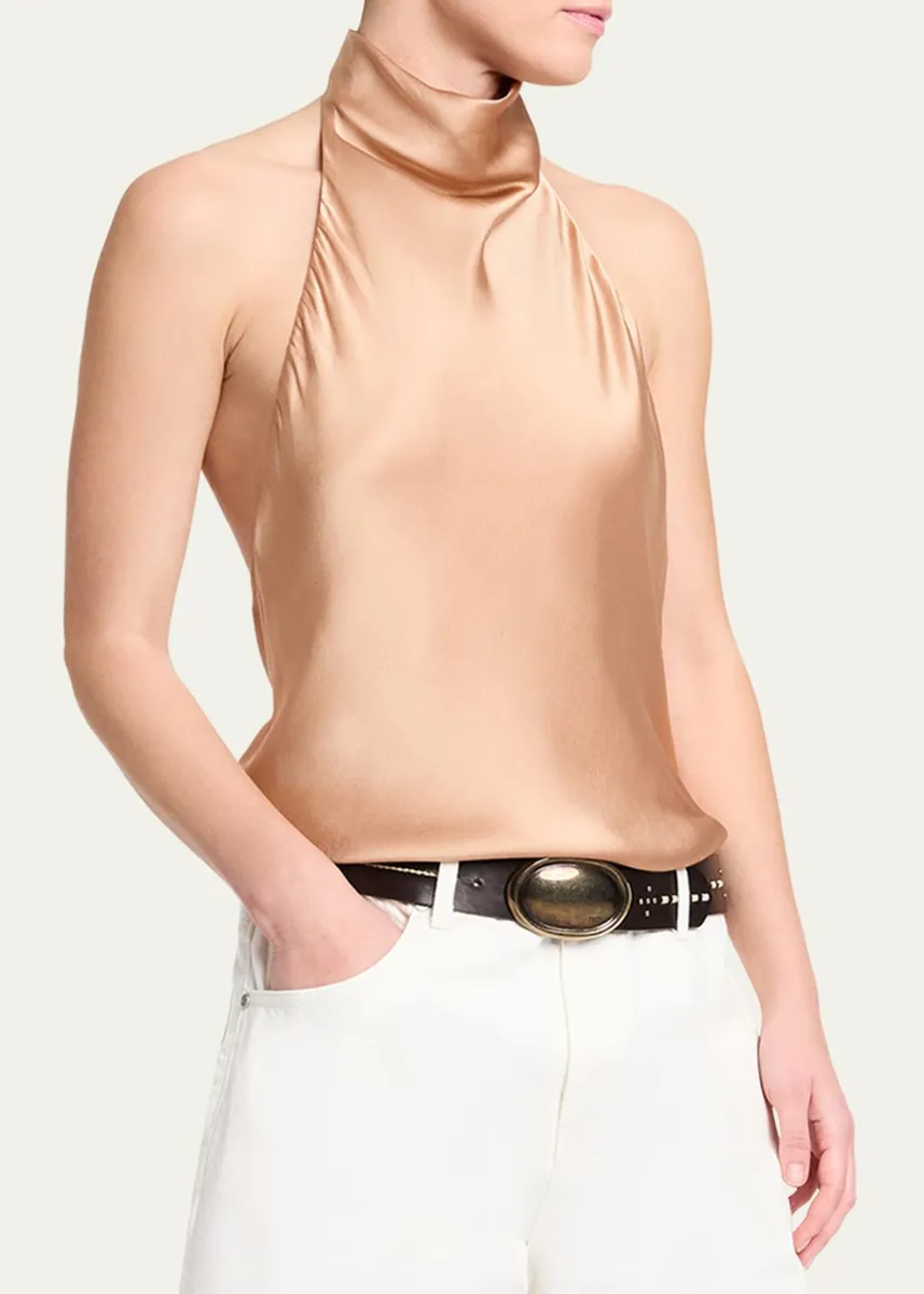 TWP Flowy Silk Halter Top | Thumbnail 4