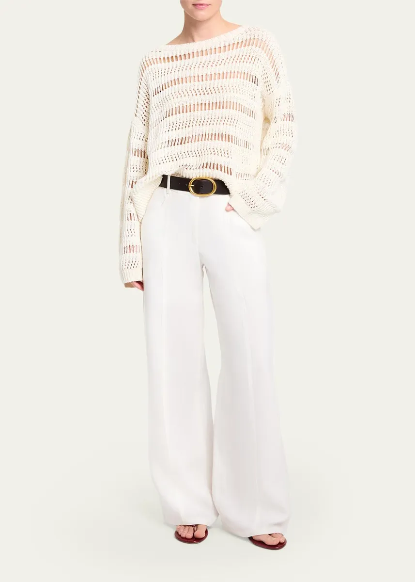TWP Wide-Neck Open Stitch Sweater | Thumbnail 2 TWP Wide-Neck Open Stitch Sweater | Thumbnail 2