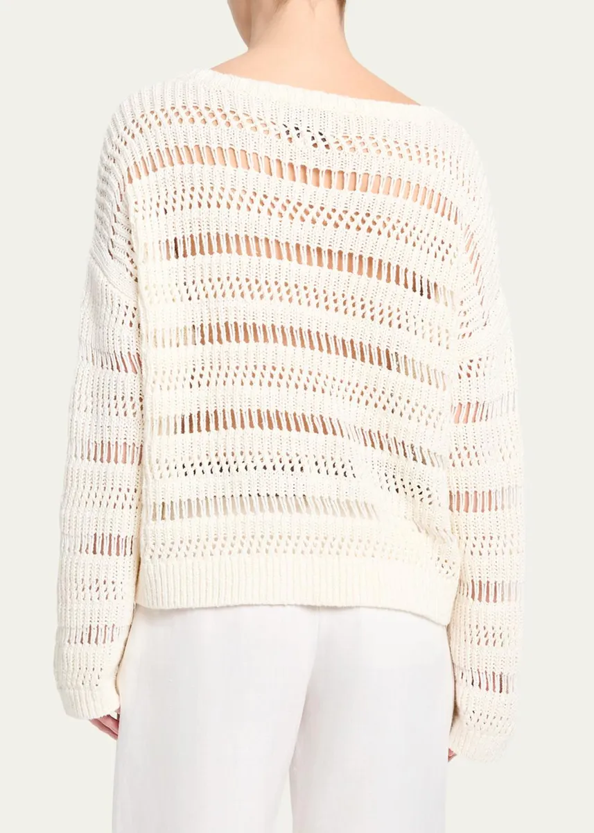 TWP Wide-Neck Open Stitch Sweater | Thumbnail 3 TWP Wide-Neck Open Stitch Sweater | Thumbnail 3