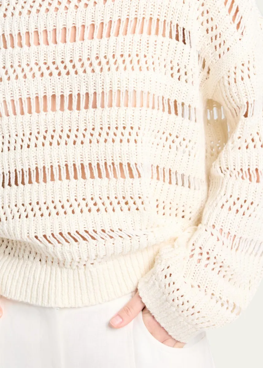 TWP Wide-Neck Open Stitch Sweater | Thumbnail 5 TWP Wide-Neck Open Stitch Sweater | Thumbnail 5