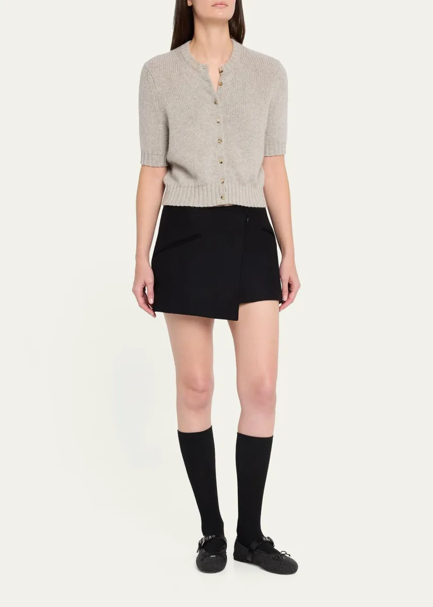 Miu Miu Flannel Leather-Strap Ballerina Flats | Thumbnail 3 Miu Miu Flannel Leather-Strap Ballerina Flats | Thumbnail 3