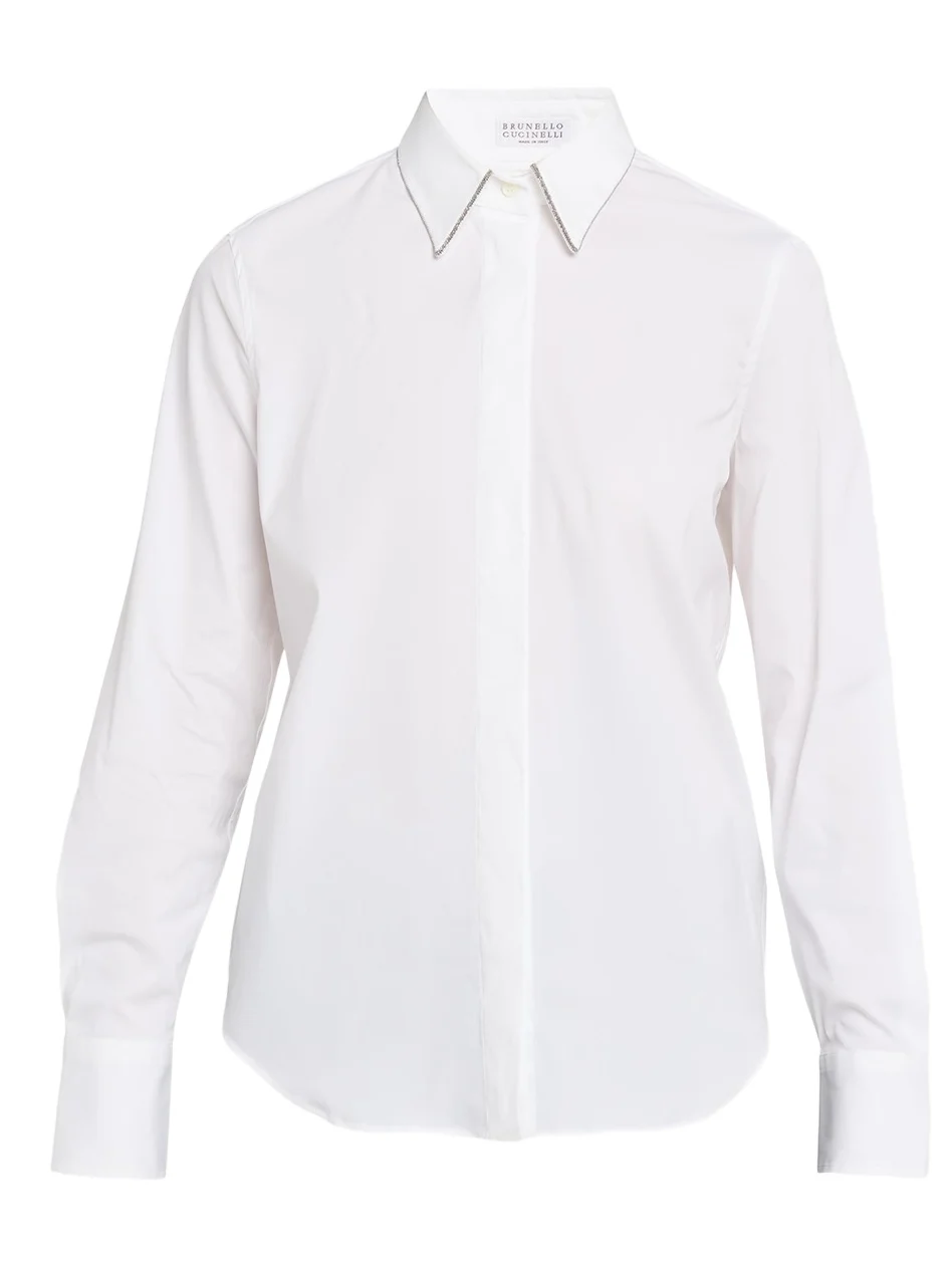 Brunello Cucinelli Stretch Cotton Buttoned Shirt