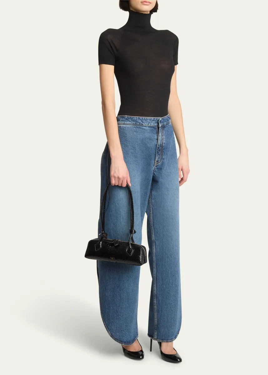ALAÏA Le Teckel Small Lizard Shoulder Bag | Thumbnail 5