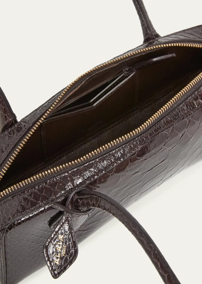 ALAÏA Le Teckel Small Lizard Shoulder Bag | Thumbnail 8