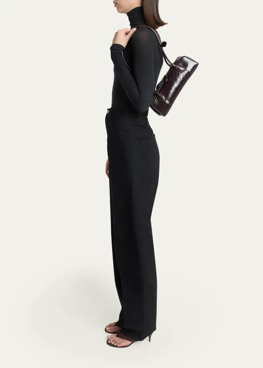 ALAÏA Le Teckel Small Lizard Shoulder Bag | Thumbnail 9