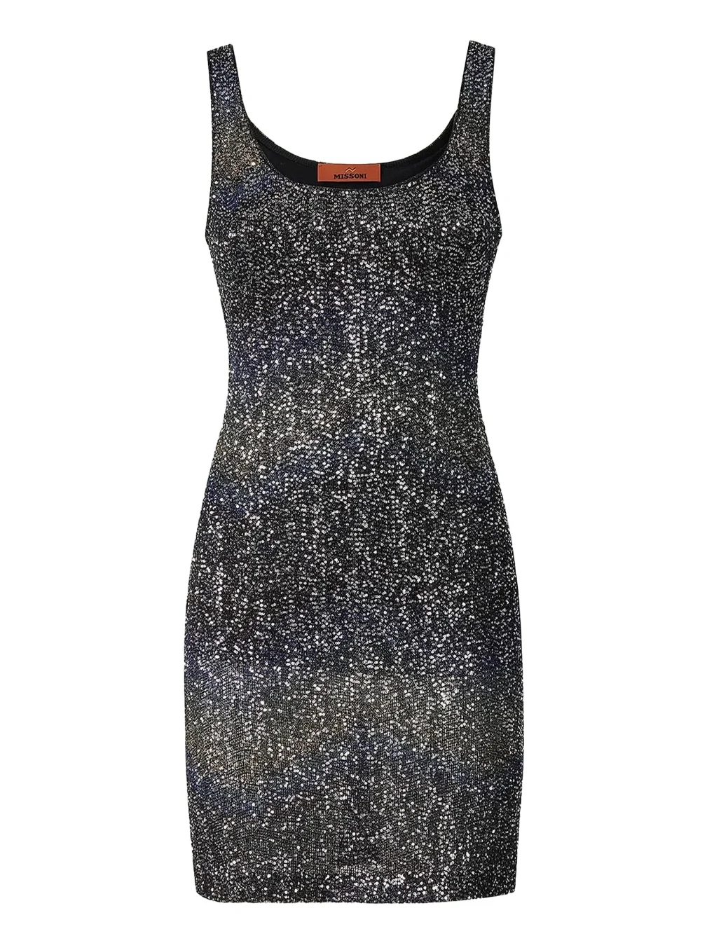 Sleeveless Degrade Sequined Knit Mini Dress Sleeveless Degrade Sequined Knit Mini Dress