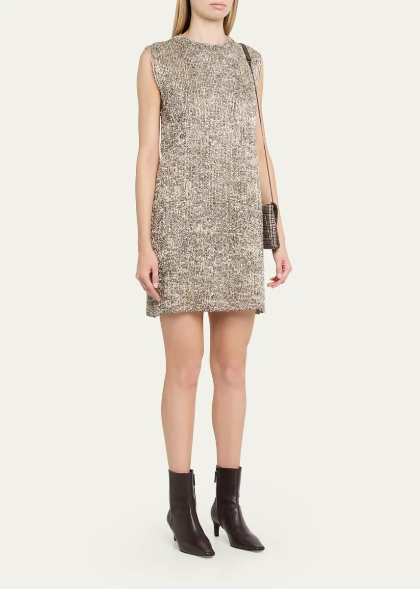 Brunello Cucinelli Couture Metallic Mohair Dress | Thumbnail 4 Brunello Cucinelli Couture Metallic Mohair Dress | Thumbnail 4