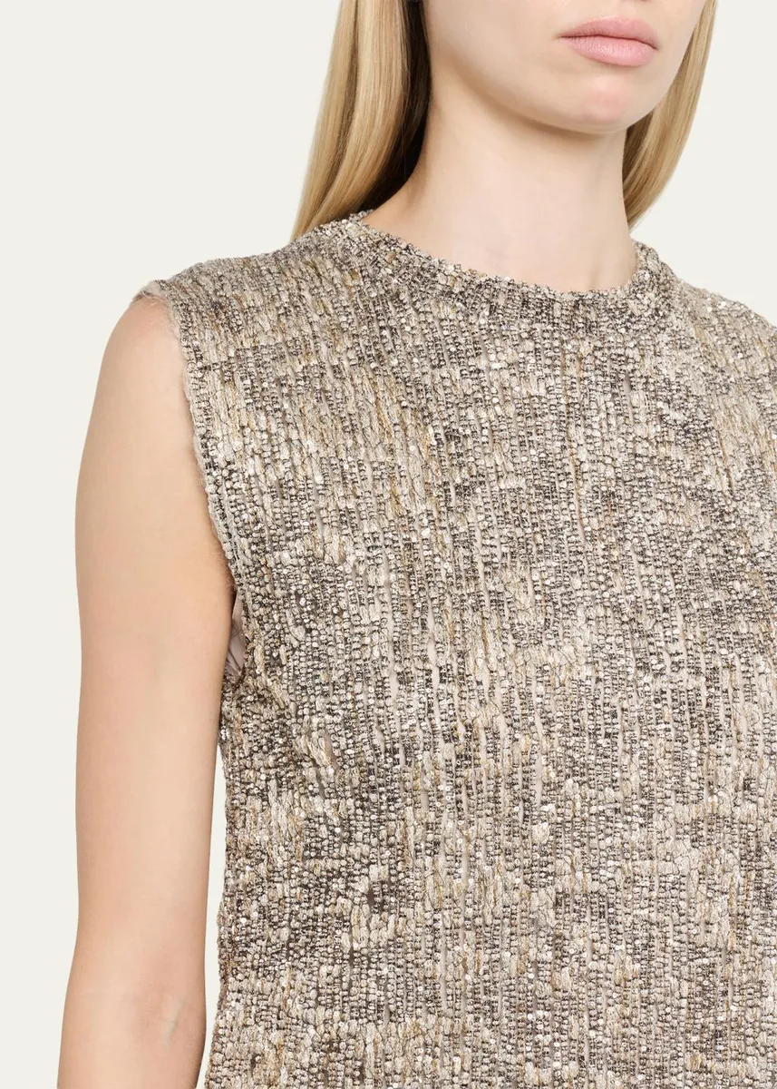 Brunello Cucinelli Couture Metallic Mohair Dress | Thumbnail 5 Brunello Cucinelli Couture Metallic Mohair Dress | Thumbnail 5