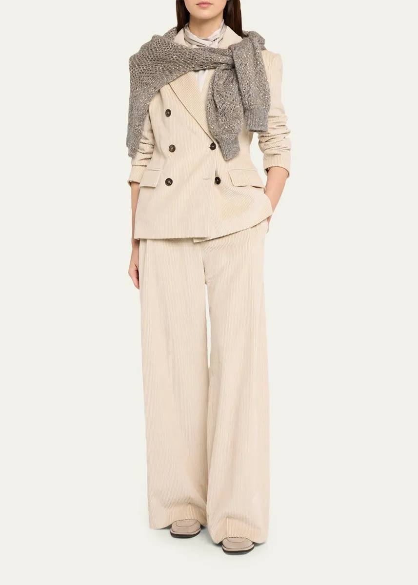 Brunello Cucinelli Airy Shimmer Open-Knit Mock Neck Sweater | Thumbnail 2 Brunello Cucinelli Airy Shimmer Open-Knit Mock Neck Sweater | Thumbnail 2