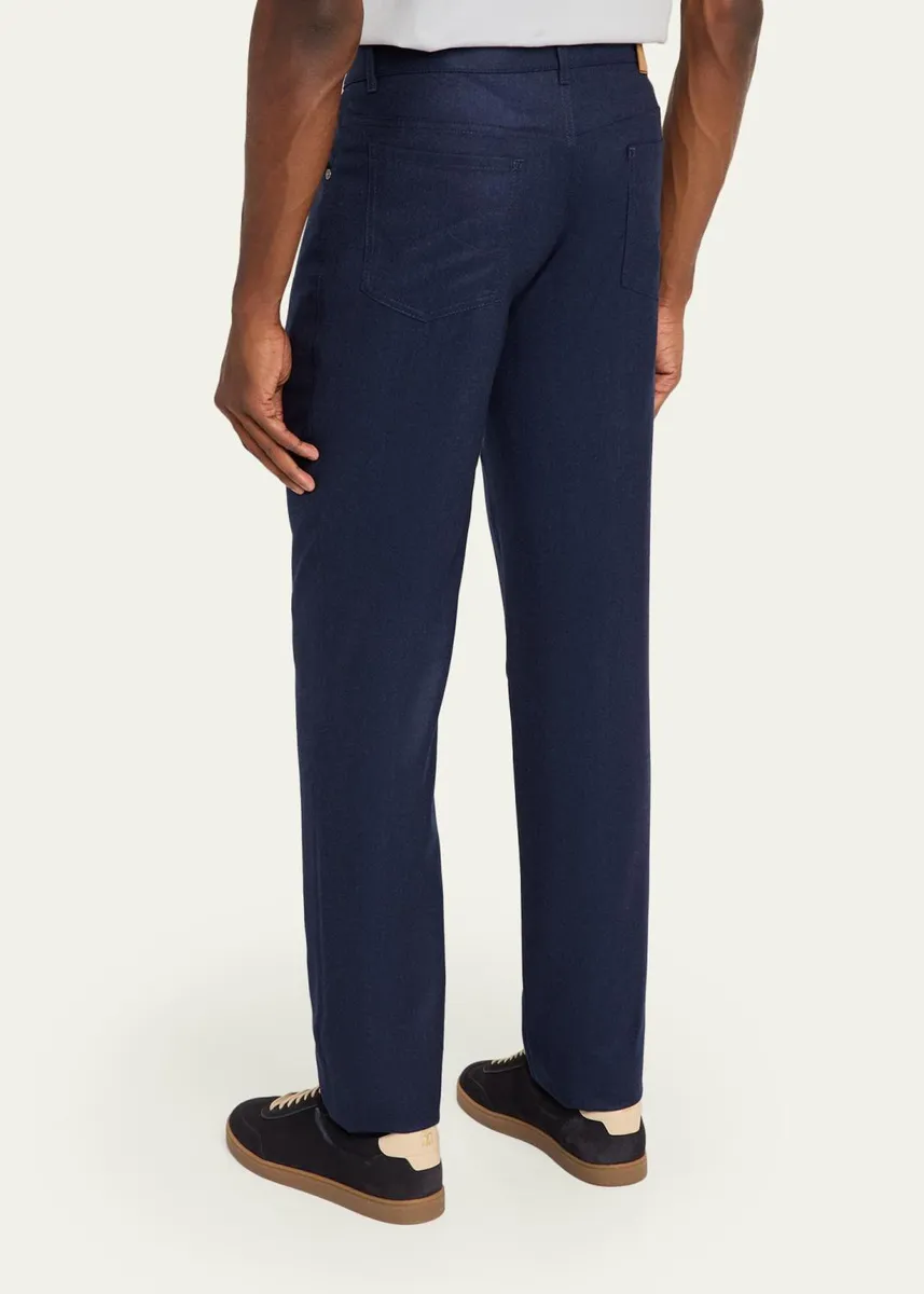 Brunello Cucinelli Men's Flannel Tapered Leg Five-Pocket Pants | Thumbnail 7