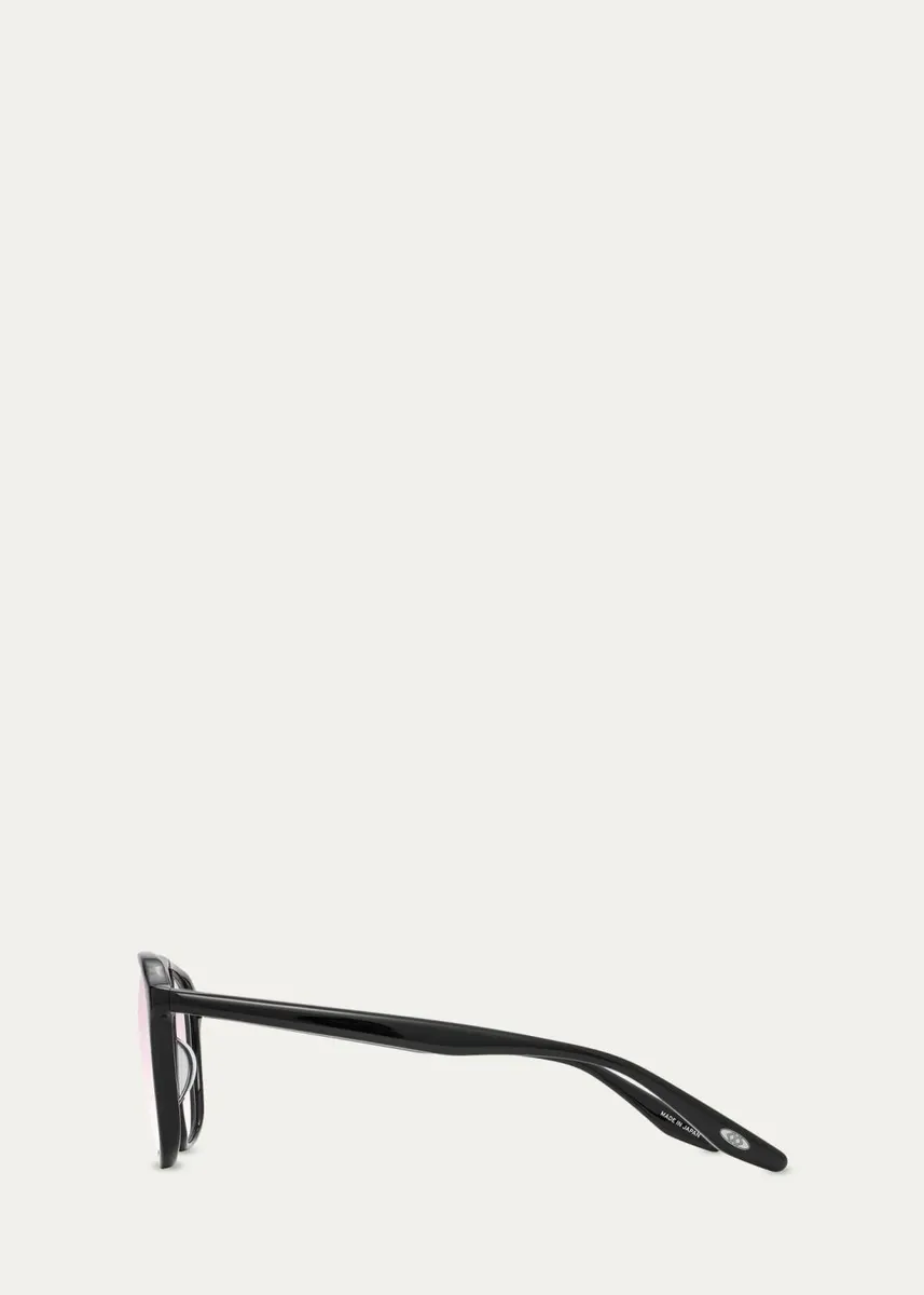 BARTON PERREIRA Men's Double-Bridge Acetate Aviator Sunglasses | Thumbnail 3 BARTON PERREIRA Men's Double-Bridge Acetate Aviator Sunglasses | Thumbnail 3