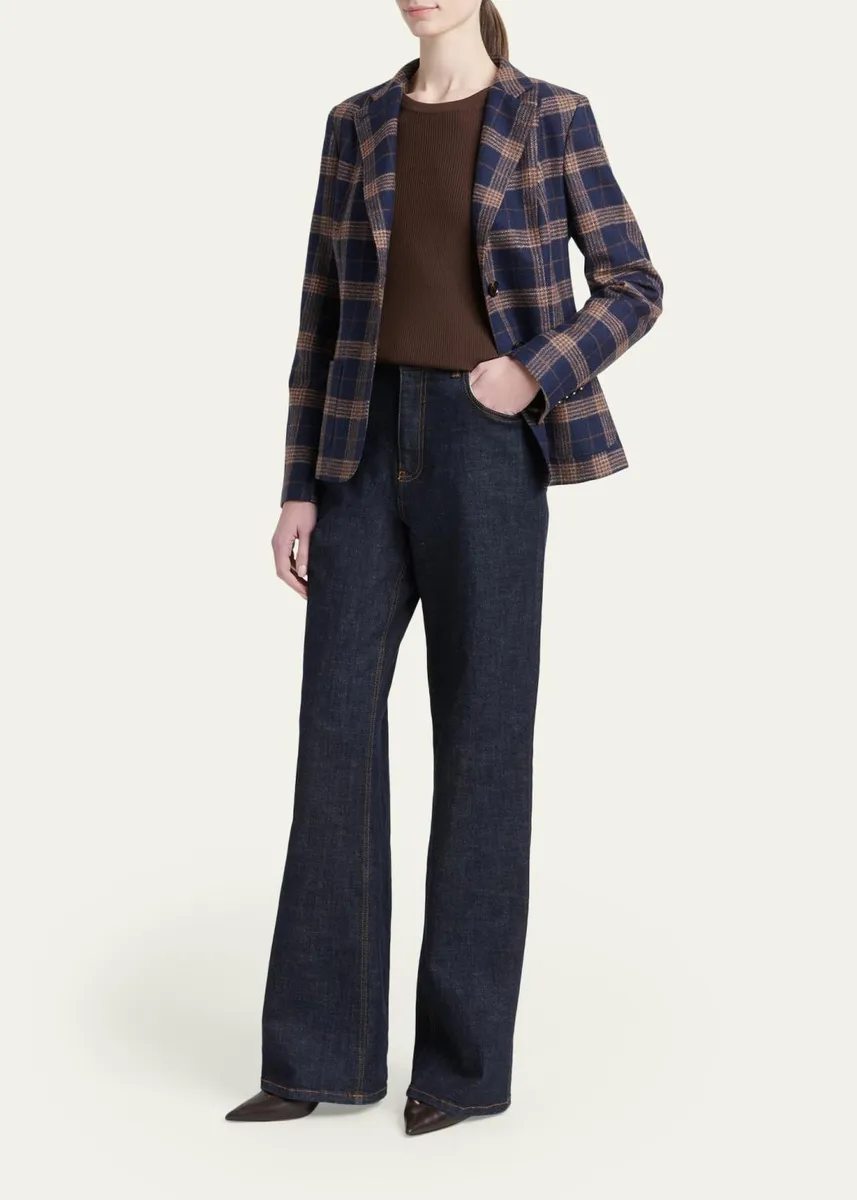 Kiton Plaid Single-Breasted Blazer | Thumbnail 2 Kiton Plaid Single-Breasted Blazer | Thumbnail 2