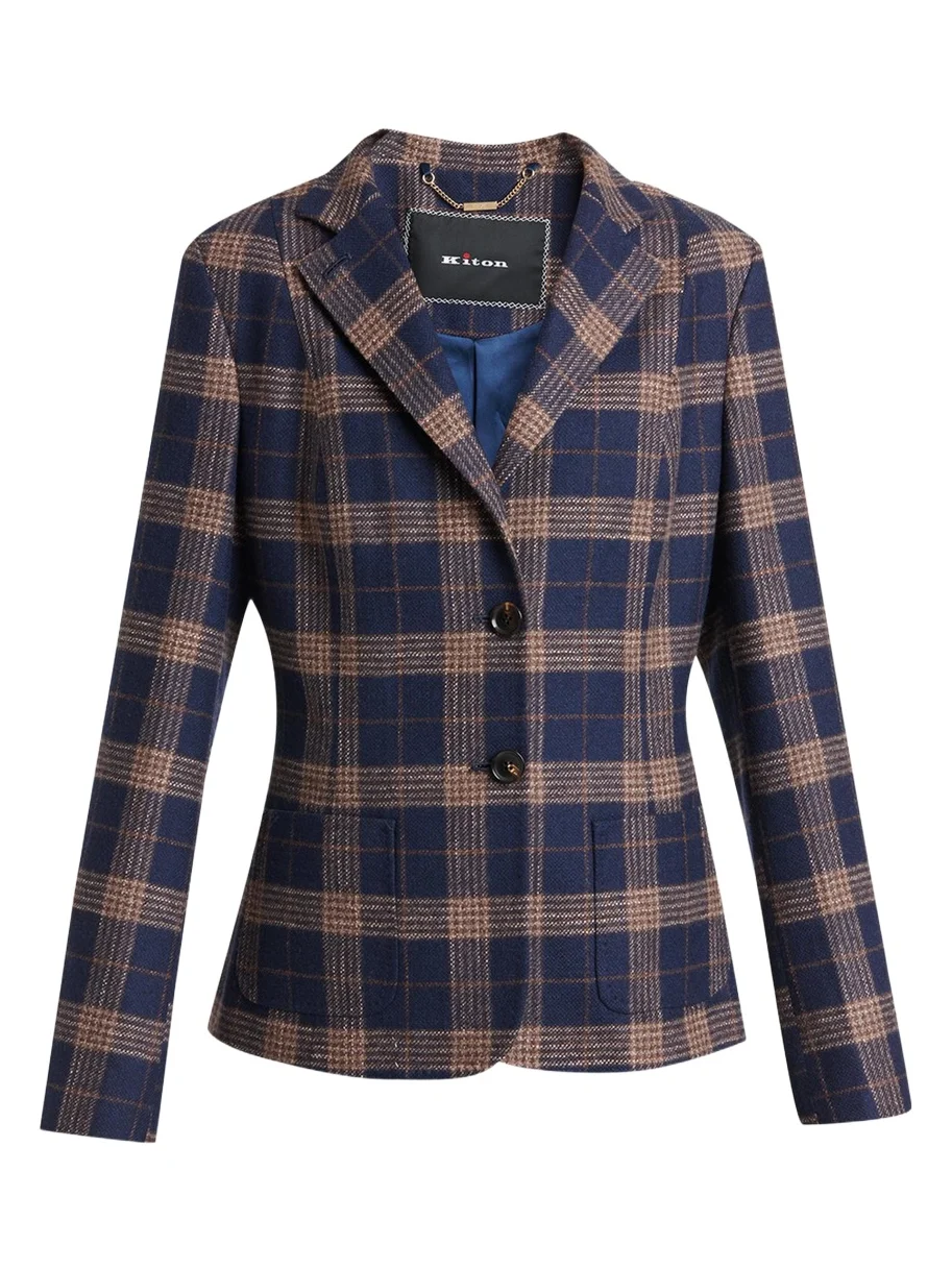 Plaid Single-Breasted Blazer Plaid Single-Breasted Blazer