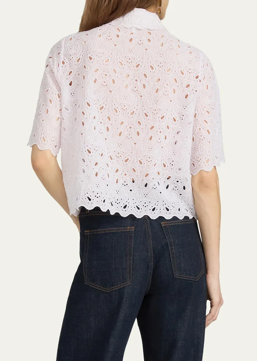 Frame The Paisley Eyelet Shirt | Thumbnail 3