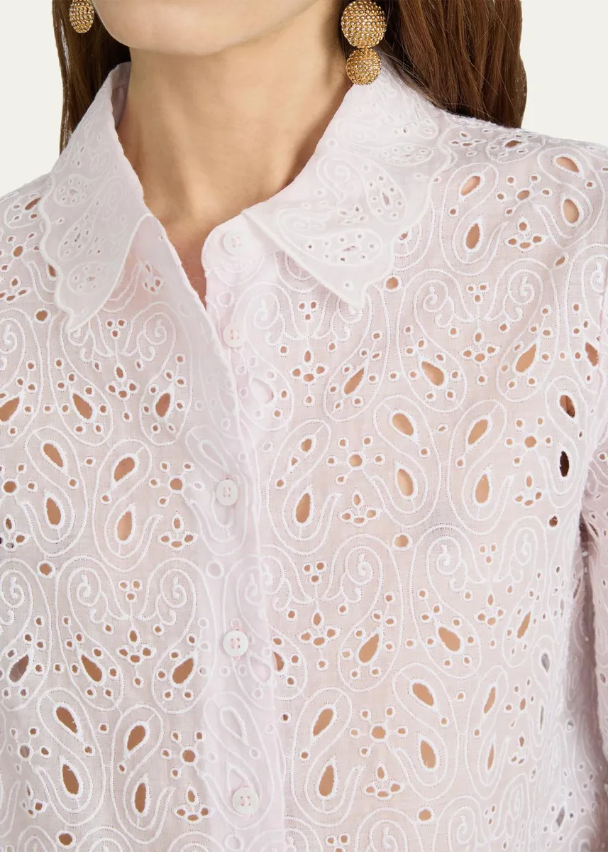 Frame The Paisley Eyelet Shirt | Thumbnail 5