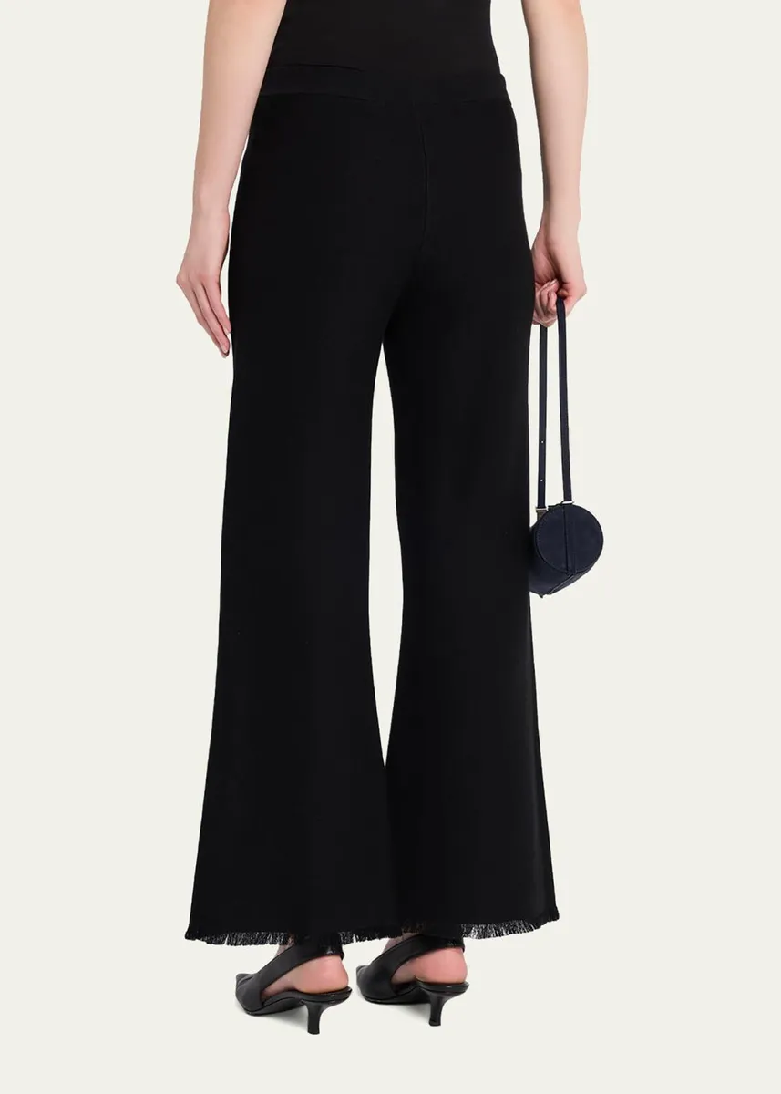 Kobi Halperin Valley Fringe-Hem Pique Knit Pants | Thumbnail 3