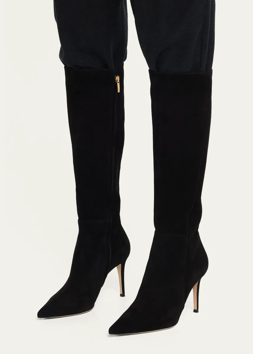 Gianvito Rossi 85mm Suede Knee-High Boots | Thumbnail 2