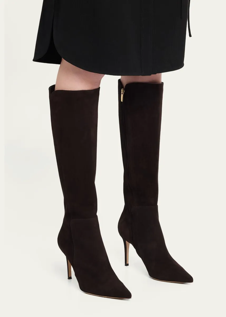 Gianvito Rossi 85mm Suede Knee-High Boots | Thumbnail 6