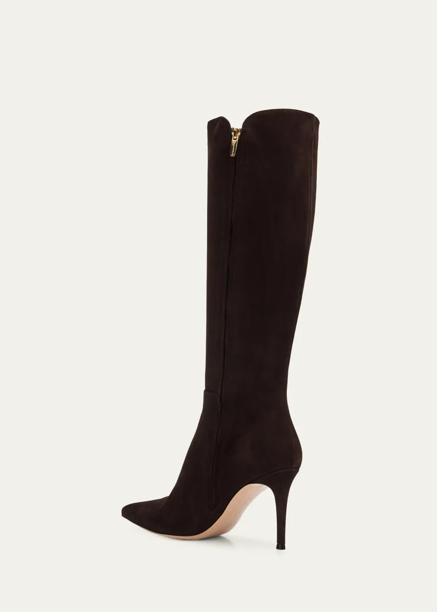 Gianvito Rossi 85mm Suede Knee-High Boots | Thumbnail 8